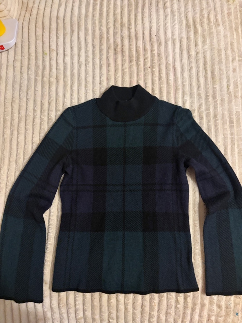 🚨Ann Taylor🚨 Plaid Turtleneck Sweater in Dark Green and Navy